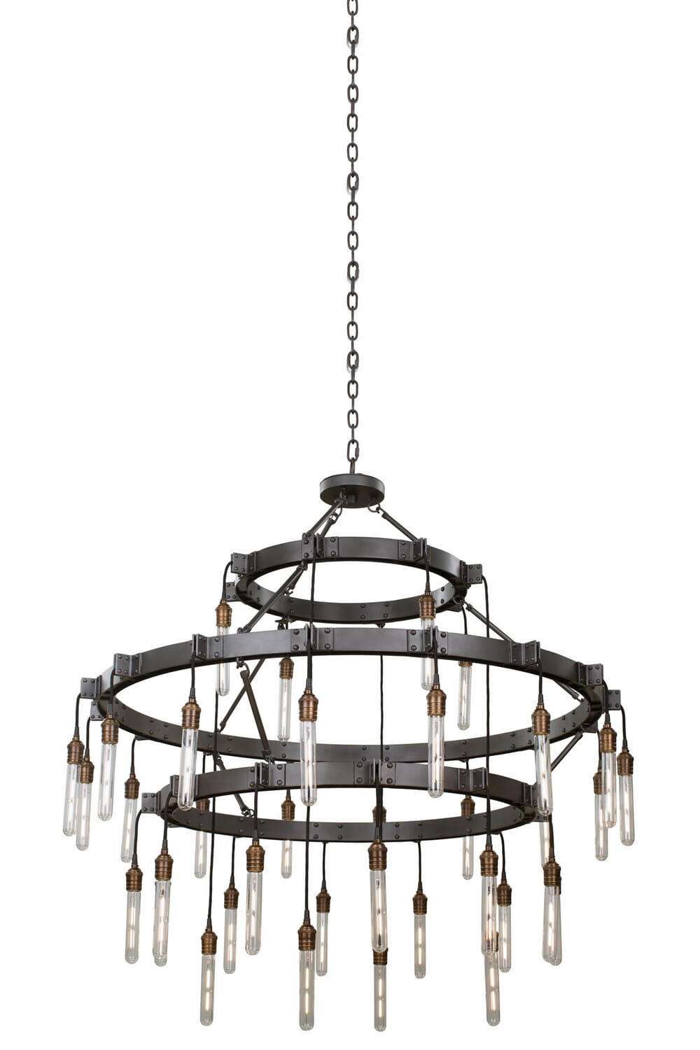 Matte Gun Metal 36 Light Chandelier from the Stuyvesant Collection