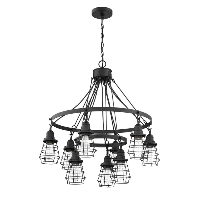 Craftmade Thatcher 9-Light Transitional Chandelier in Flat Black Craftmade Thatcher 9-Light Transitional Chandelier in Flat Black