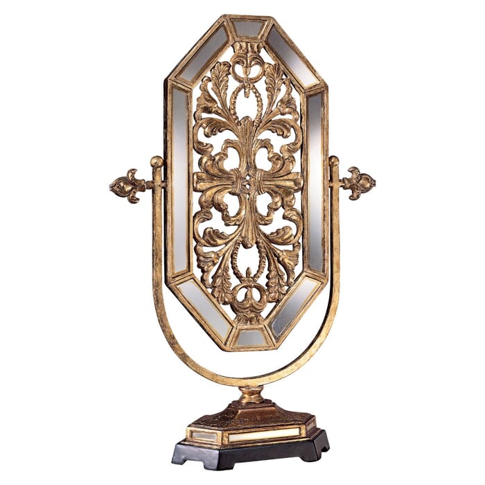 Ambience Romance Traditional Table Mirror in Tuscan Gold Ambience Romance Traditional Table Mirror in Tuscan Gold