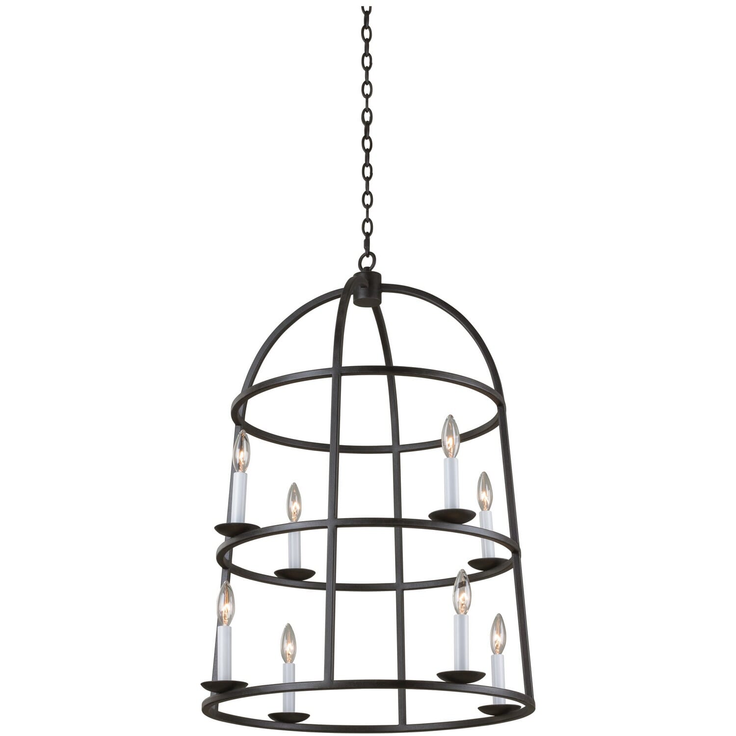 Wickenburg 8-Light Pendant Light in Black Iron