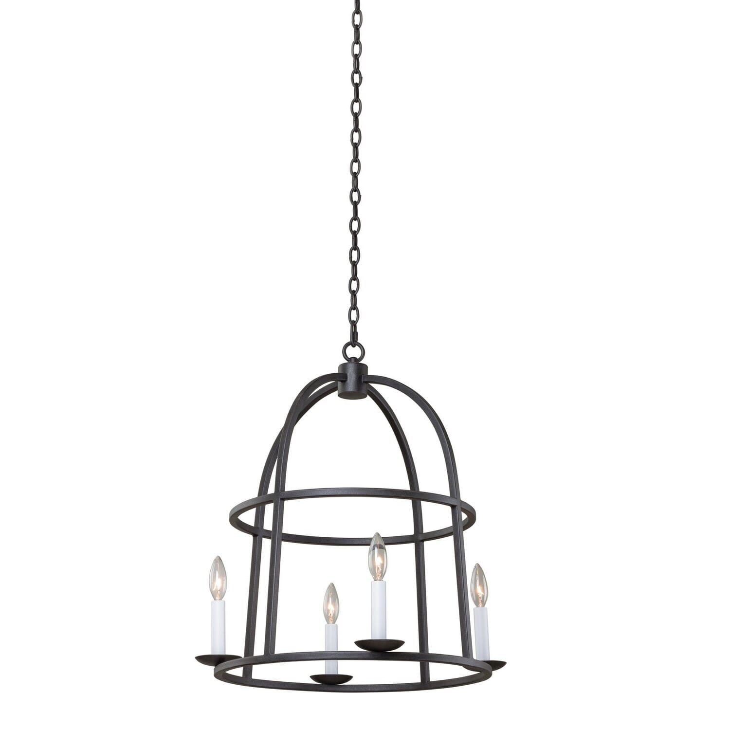 Wickenburg 4-Light Pendant Light in Black Iron