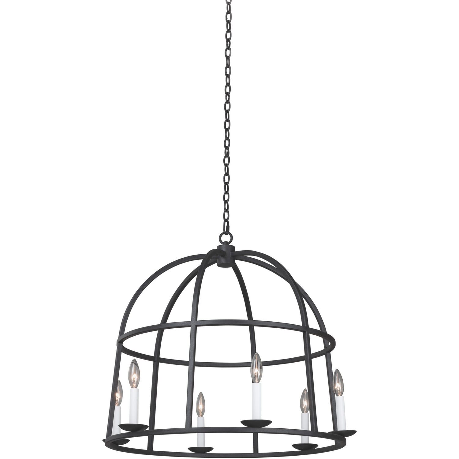 Wickenburg 6-Light Pendant Light in Black Iron