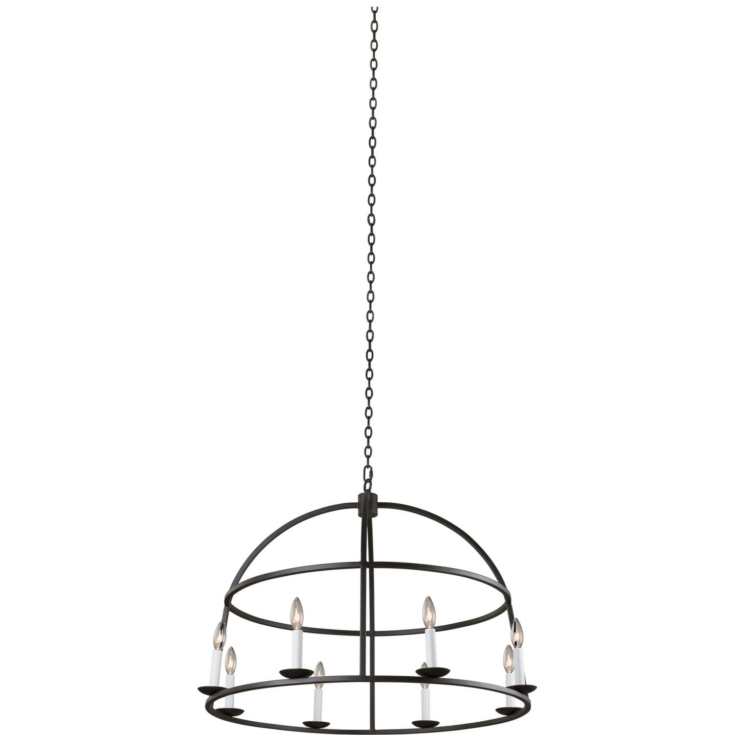 Wickenburg 8-Light Pendant Light in Black Iron