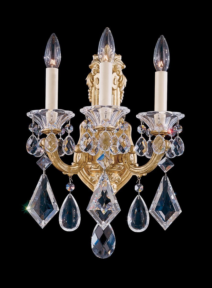 La Scala 3-Light Wall Sconce in Etruscan Gold