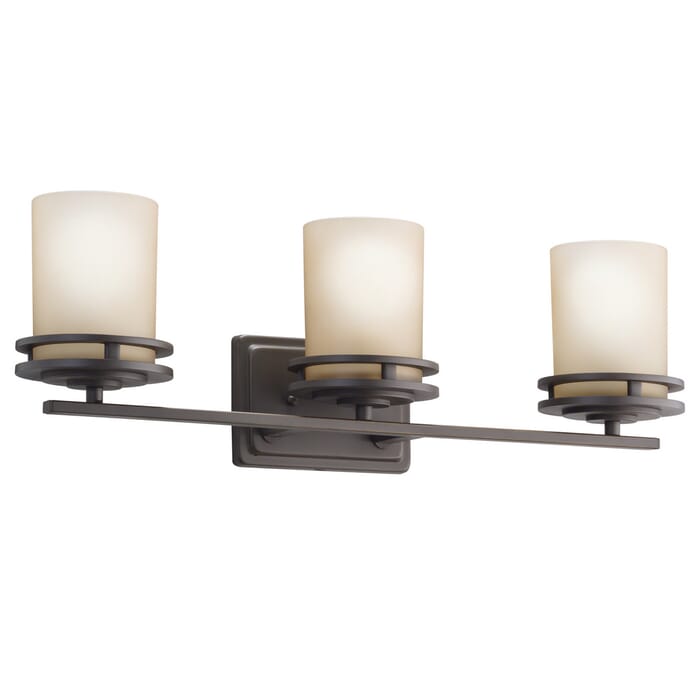 Kichler Lighting Hendrik 3-Light Bathroom Vanity Light in Olde Bronze Kichler Lighting Hendrik 3-Light Bathroom Vanity Light in Olde Bronze
