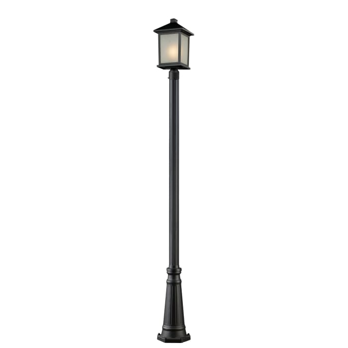 Z-Lite Holbrook 1-Light Outdoor Post Mounted Fixture Light In Black Z-Lite Holbrook 1-Light Outdoor Post Mounted Fixture Light In Black