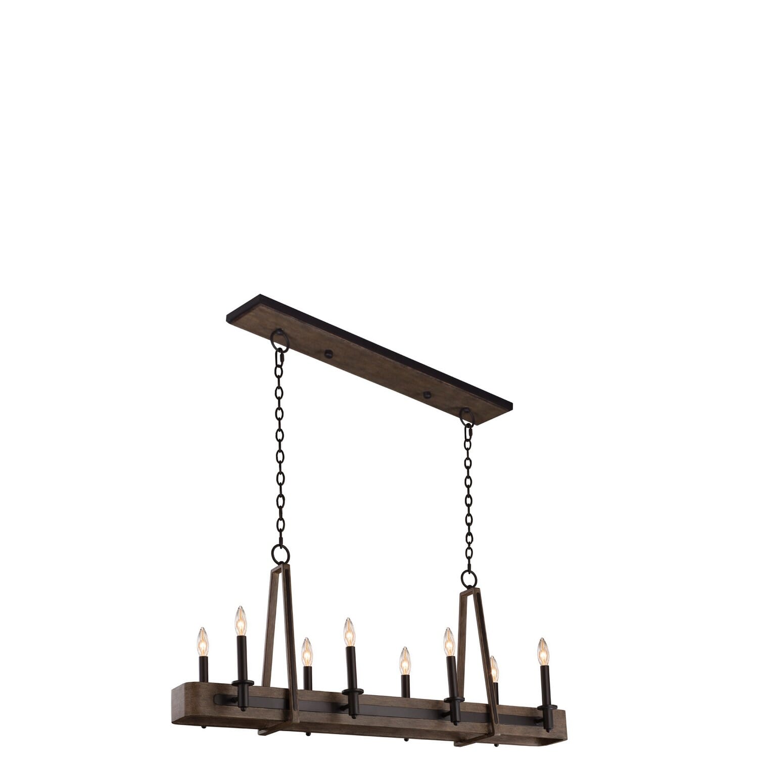 Kalco Duluth 8-Light Kitchen Island Light in Satin Bronze