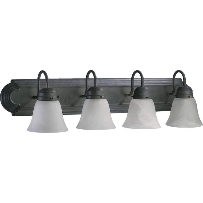 Quorum Quorum Home 4-Light 8" Bathroom Vanity Light in Toasted Sienna Quorum Quorum Home 4-Light 8" Bathroom Vanity Light in Toasted Sienna