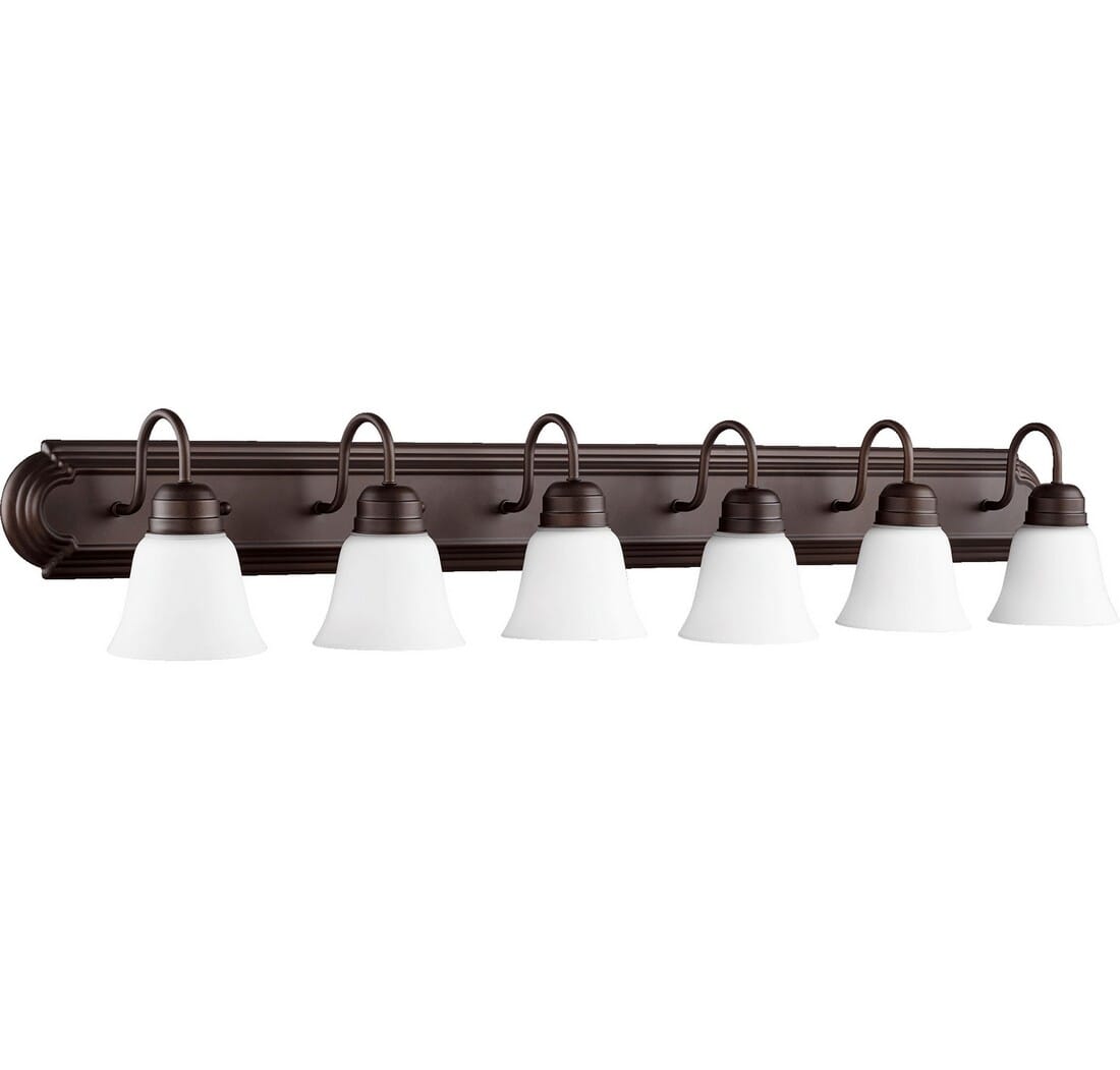 Quorum Quorum Home 6Light 8" Bathroom Vanity Light in Oiled Bronze
