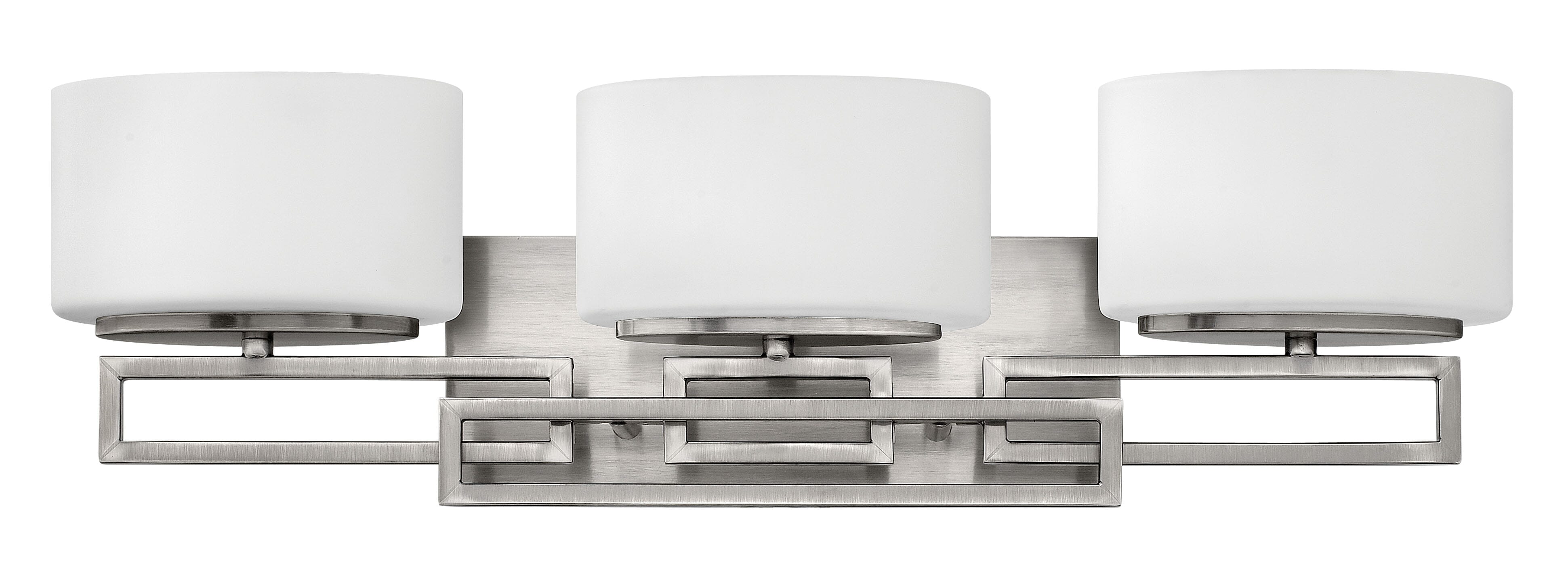 Antique Nickel Three Light Bath from the Lanza Collection