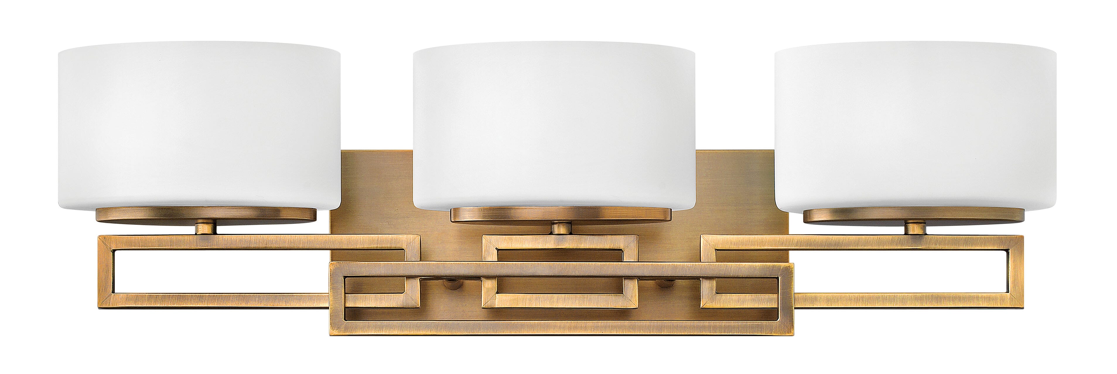 Brushed Bronze Three Light Bath from the Lanza Collection