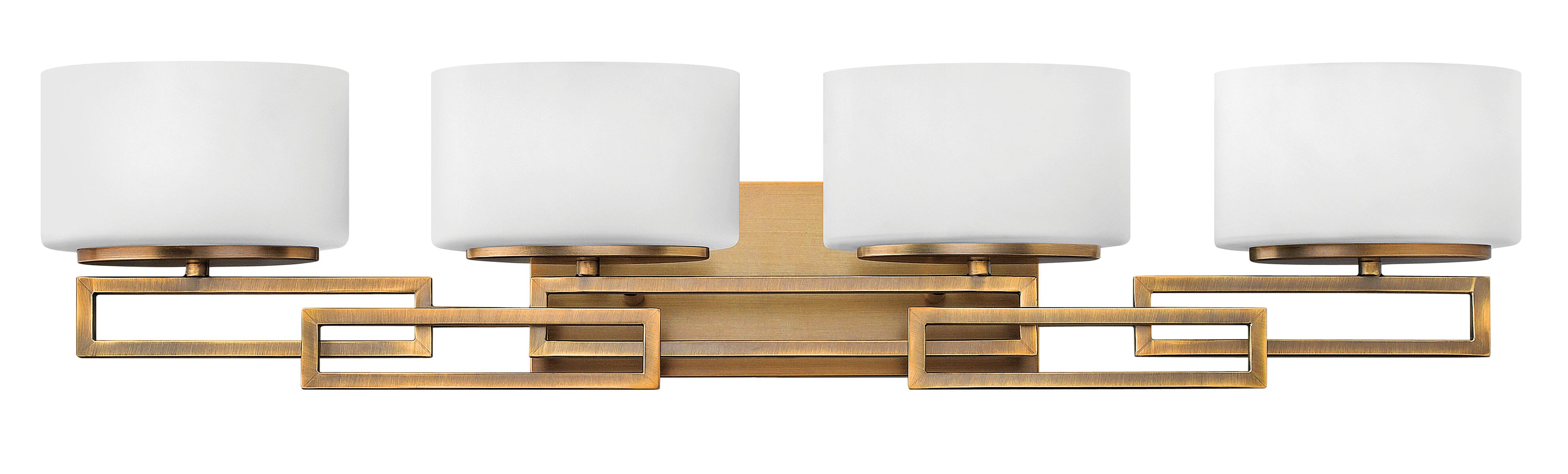 Brushed Bronze Four Light Bath from the Lanza Collection