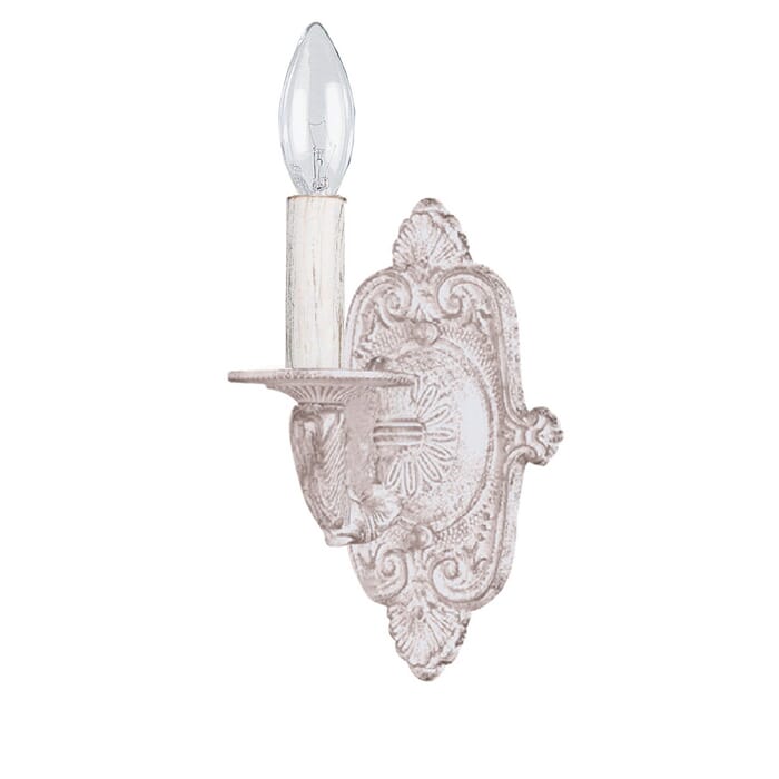 Crystorama Paris Market 10" Wall Sconce in Antique White Crystorama Paris Market 10" Wall Sconce in Antique White