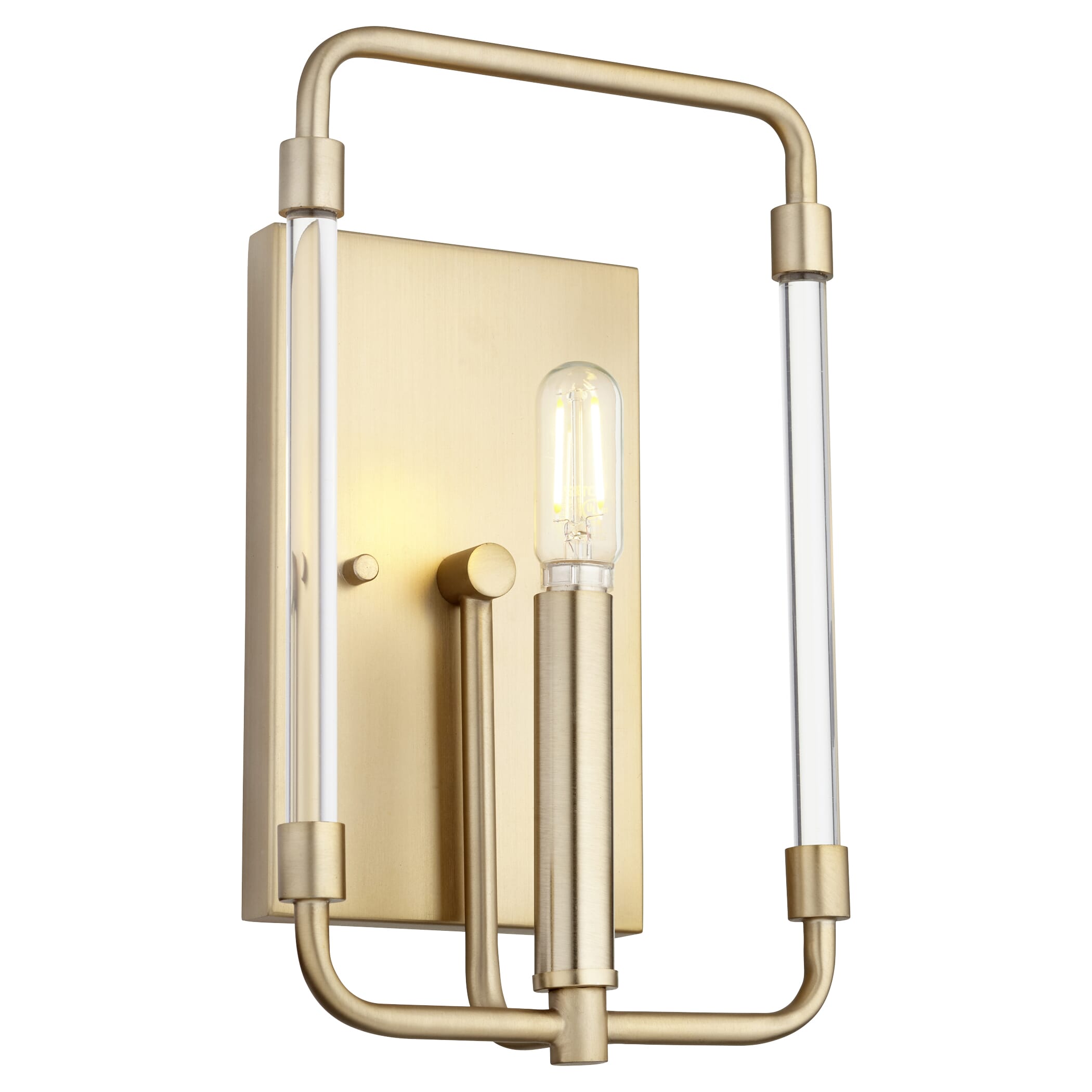 Quorum Optic 11" Wall Sconce in Aged Brass