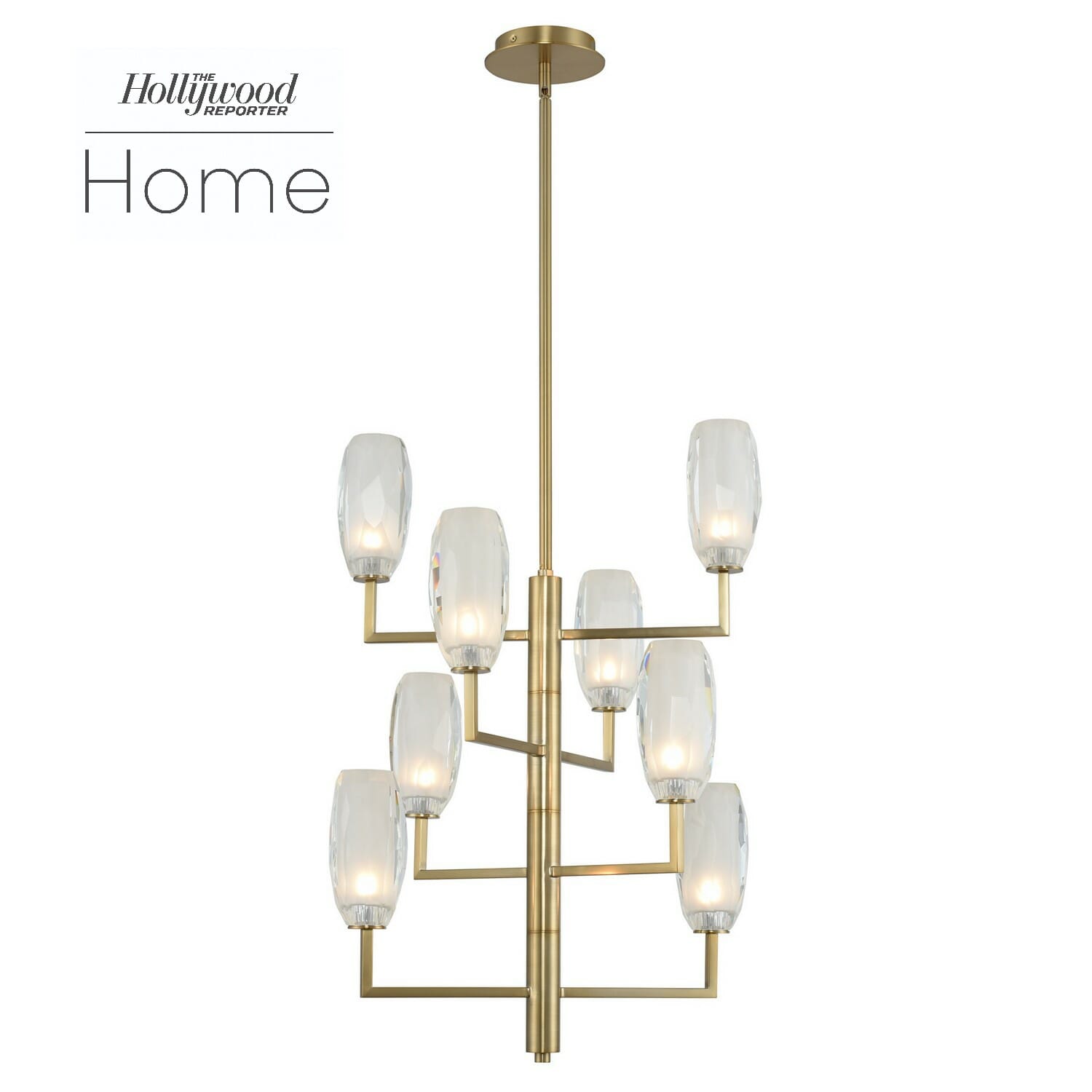 Kalco June 8-Light Pendant Light in Winter Brass - LightsOnline.com
