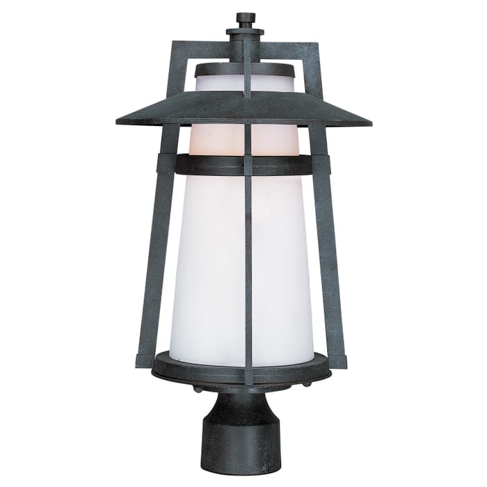 Calistoga 1-Light Outdoor Pole with Post Lantern in Adobe Calistoga 1-Light Outdoor Pole with Post Lantern in Adobe