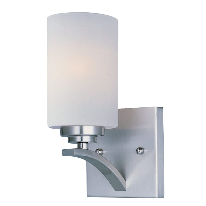 Deven 1-Light Wall Sconce in Satin Nickel Deven 1-Light Wall Sconce in Satin Nickel