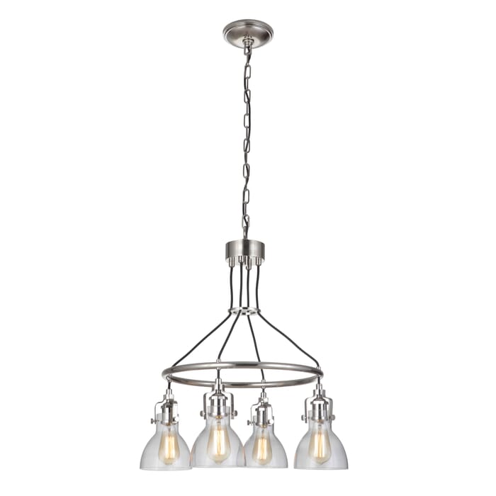 Craftmade Gallery State House 4-Light Chandelier in Polished Nickel Craftmade Gallery State House 4-Light Chandelier in Polished Nickel