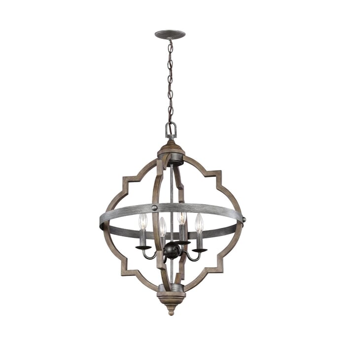 Sea Gull Socorro Quatrefoil 4-Light Foyer Light in Stardust Sea Gull Socorro Quatrefoil 4-Light Foyer Light in Stardust