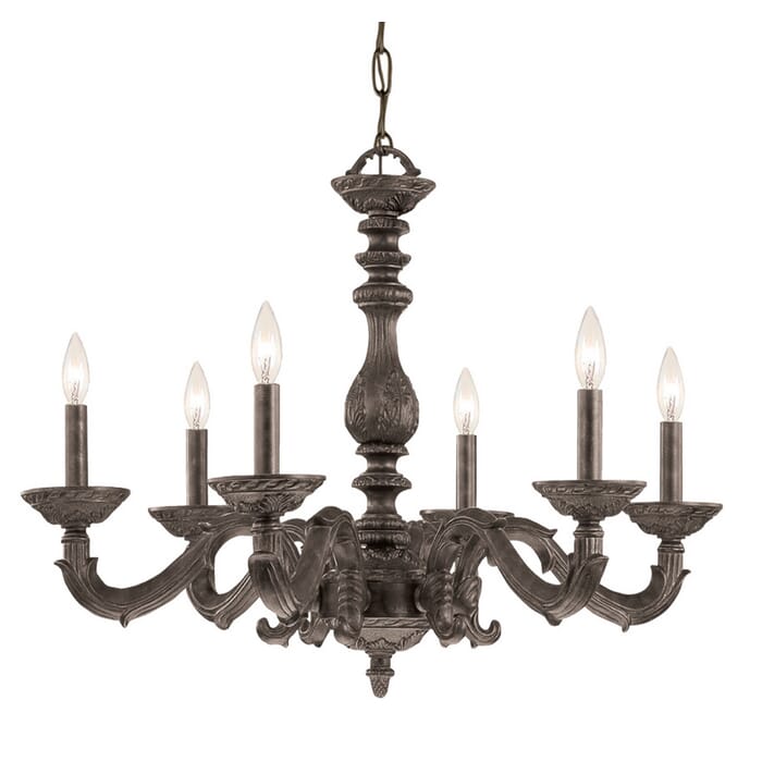 Crystorama Paris Market 6-Light 21" Transitional Chandelier in Venetian Bronze Crystorama Paris Market 6-Light 21" Transitional Chandelier in Venetian Bronze