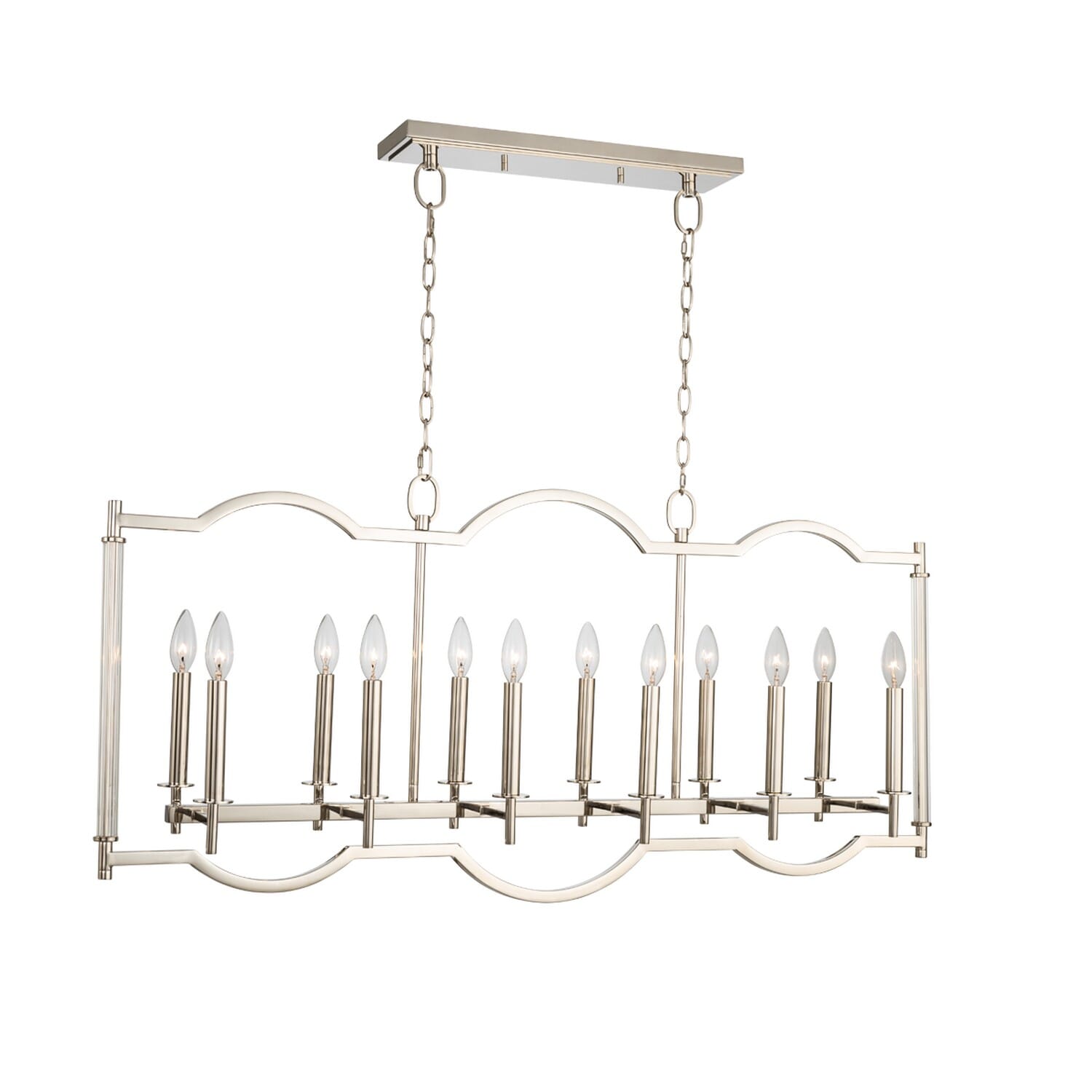 Provence 12-Light Kitchen Island Light in Polished Nickel