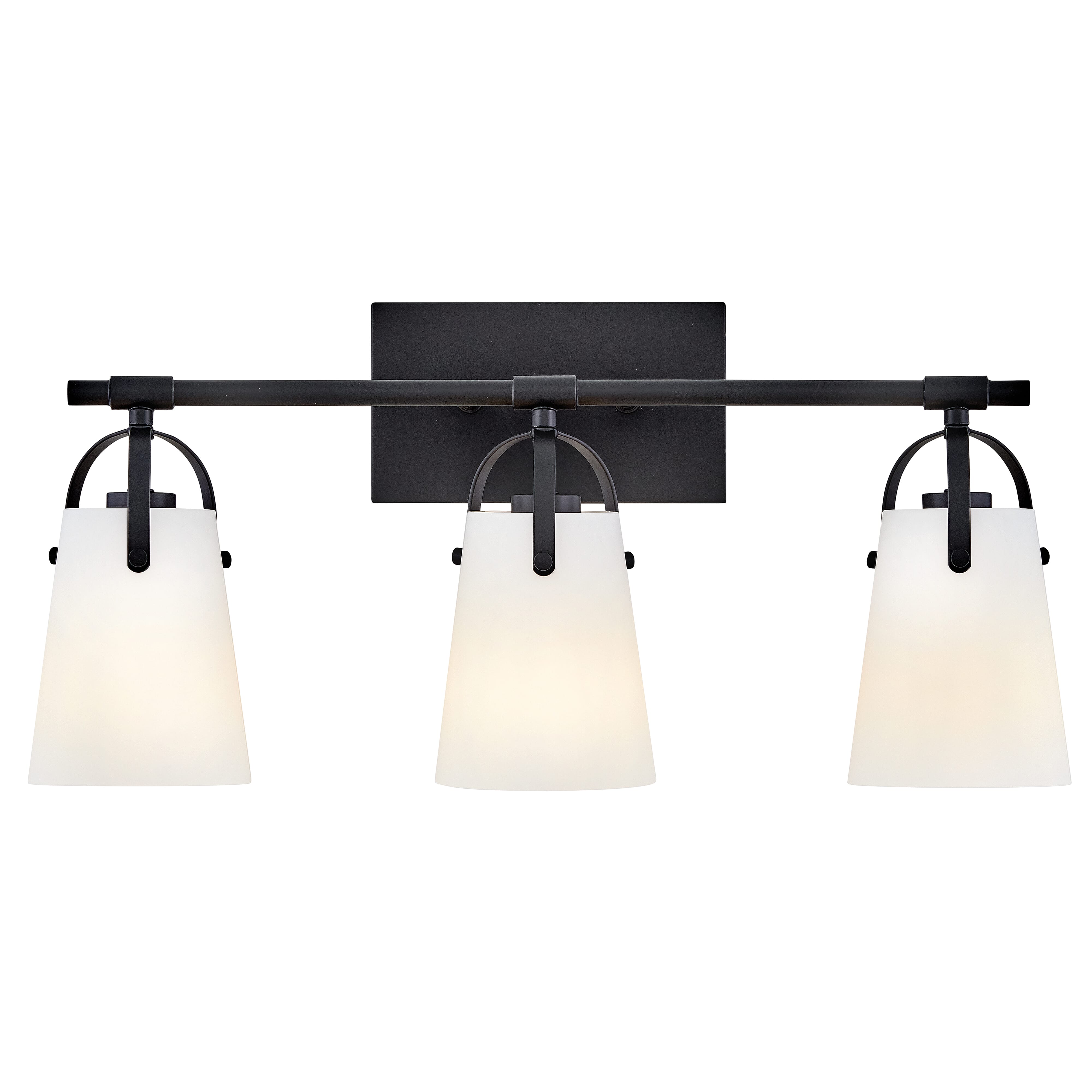 Black LED Bathroom Vanity Light from the Foster Collection