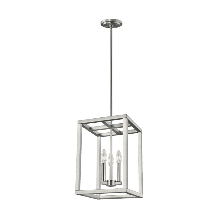 Sea Gull Moffet Street 3-Light Foyer Light in Brushed Nickel Sea Gull Moffet Street 3-Light Foyer Light in Brushed Nickel