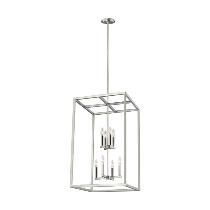 Moffet Street 8-Light Hall or Foyer in Brushed Nickel Moffet Street 8-Light Hall or Foyer in Brushed Nickel