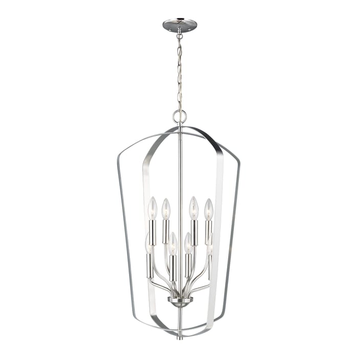 Sea Gull Romee 8-Light Foyer Light in Brushed Nickel Sea Gull Romee 8-Light Foyer Light in Brushed Nickel