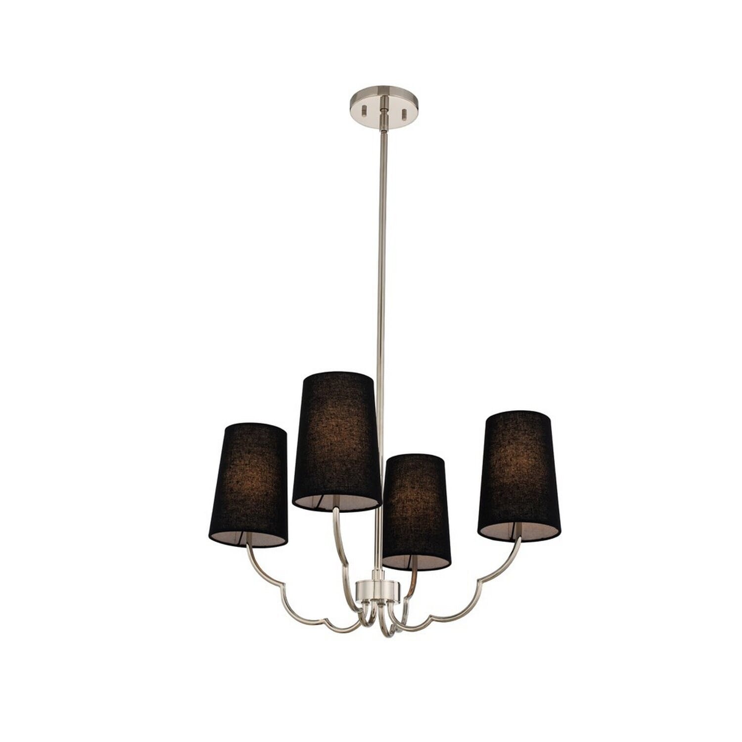 Kalco Sophia 4-Light Chandelier in Polished Nickel