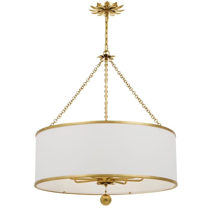 Crystorama Broche 8-Light 34" Traditional Chandelier in Antique Gold Crystorama Broche 8-Light 34" Traditional Chandelier in Antique Gold