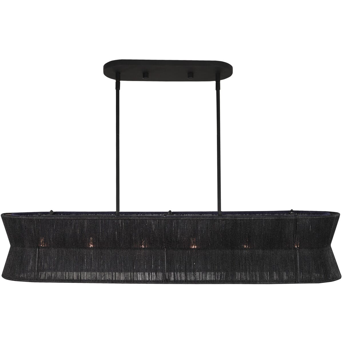 Kalco Madura 6-Light Kitchen Island Light in Matte Black