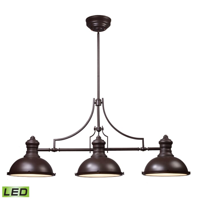 Chadwick 3-Light LED Linear Chandelier in Oiled Bronze Chadwick 3-Light LED Linear Chandelier in Oiled Bronze