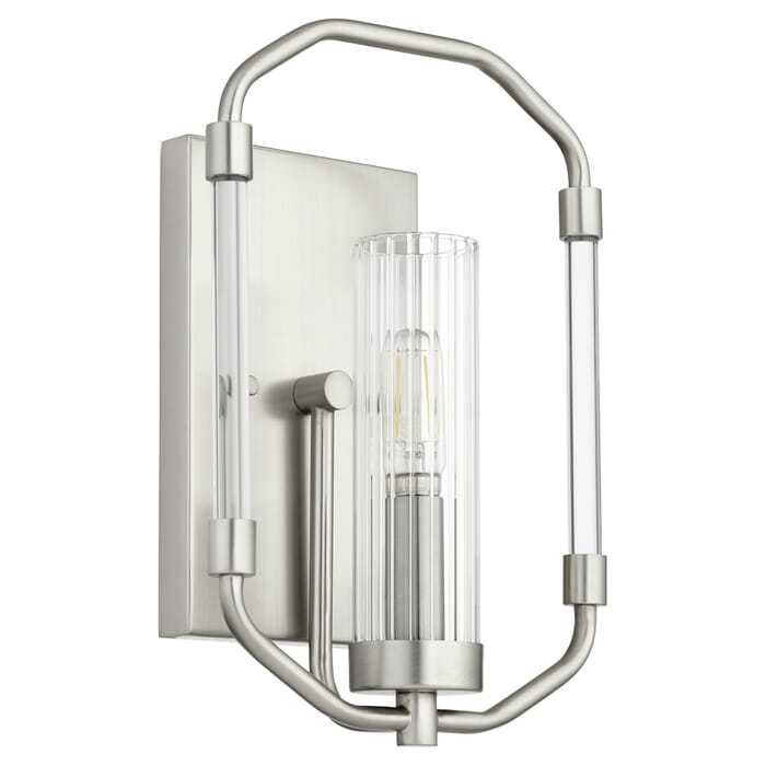 Quorum Citadel 11" Wall Sconce in Satin Nickel Quorum Citadel 11" Wall Sconce in Satin Nickel
