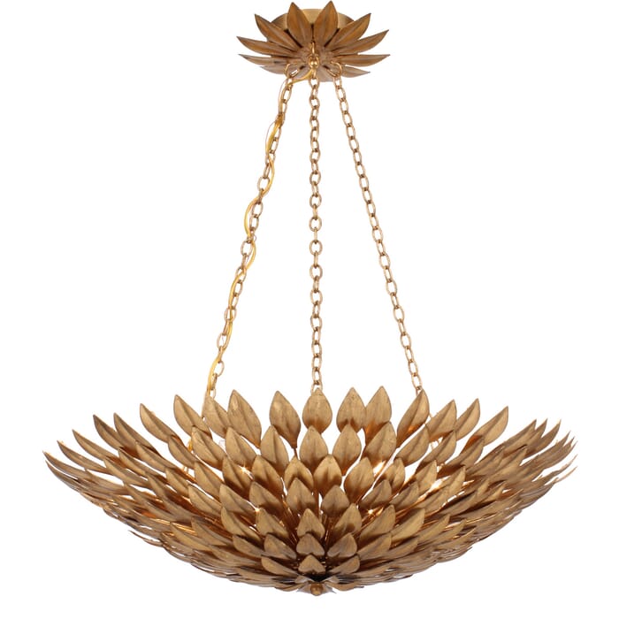Crystorama Broche 6-Light 11" Chandelier in Antique Gold Crystorama Broche 6-Light 11" Chandelier in Antique Gold