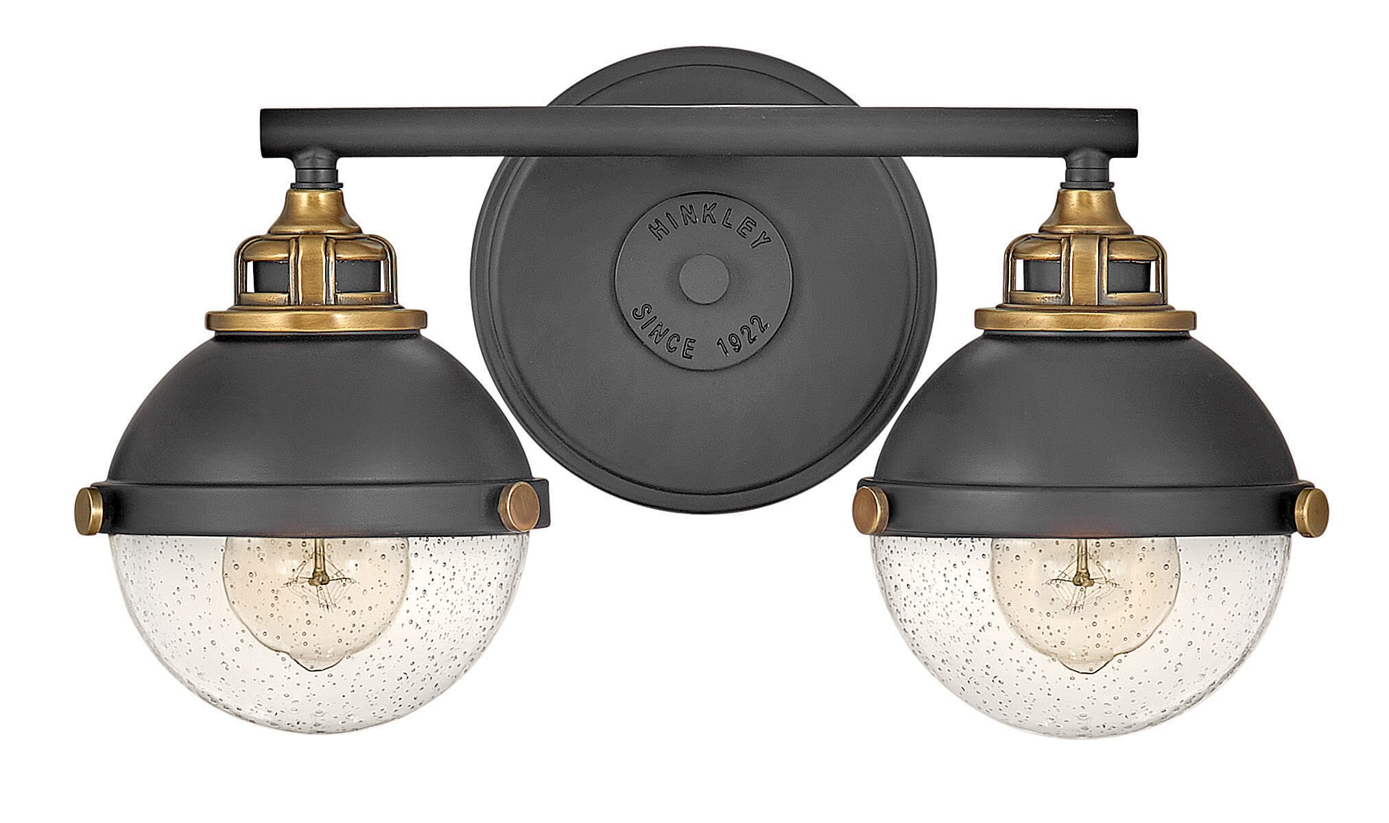 Fletcher 2-Light Bathroom Vanity Light In Black