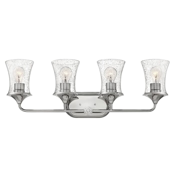 Hinkley Thistledown 4-Light Bathroom Vanity Light in Polished Nickel Hinkley Thistledown 4-Light Bathroom Vanity Light in Polished Nickel