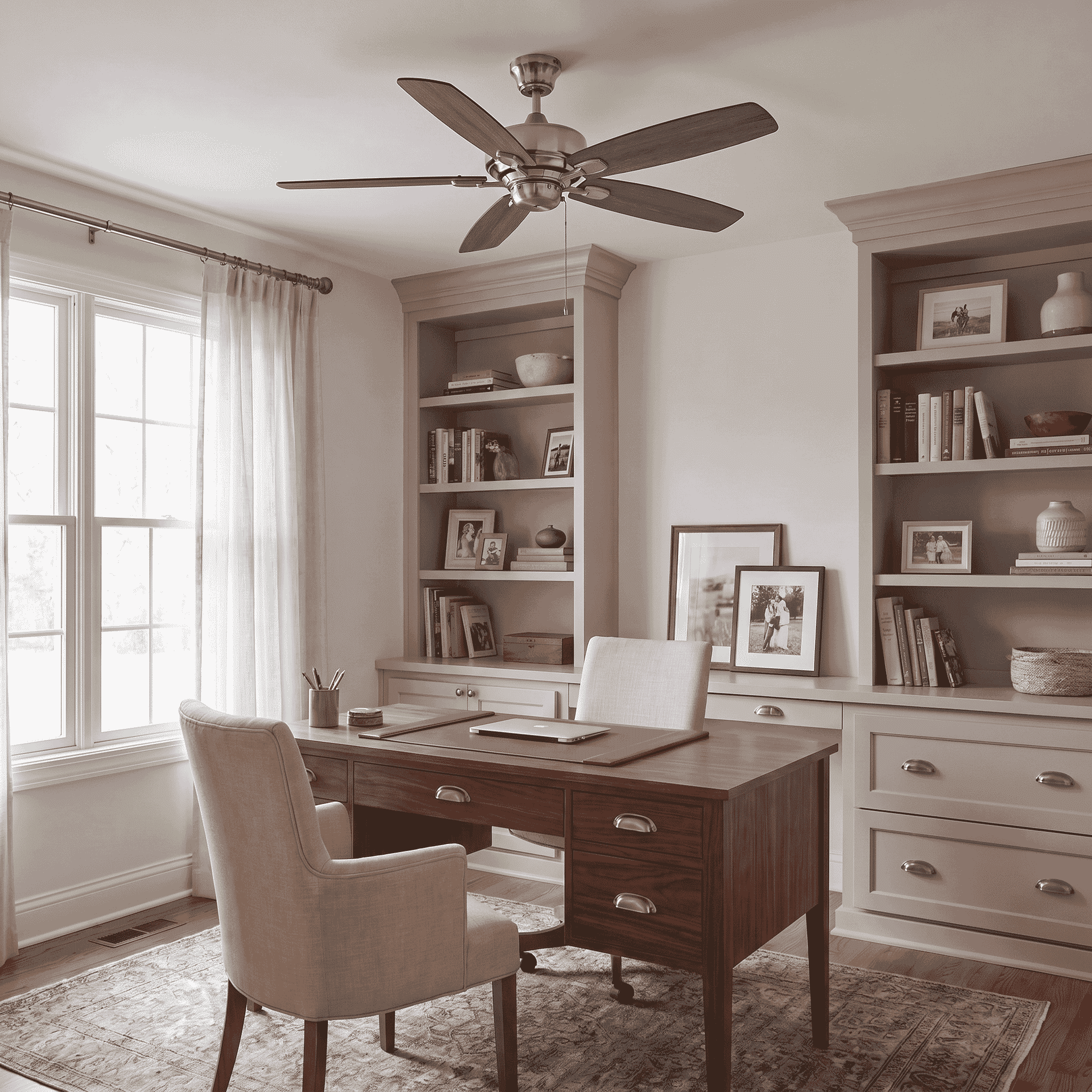 Wind Star 52" Ceiling Fan in Brushed Pewter