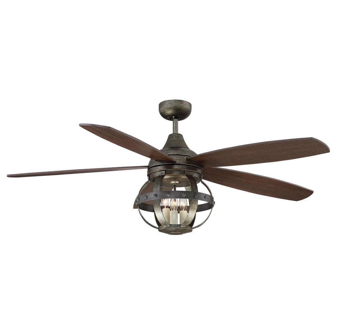 Savoy House Alsace 52" 3Light Ceiling Fan in Reclaimed Wood