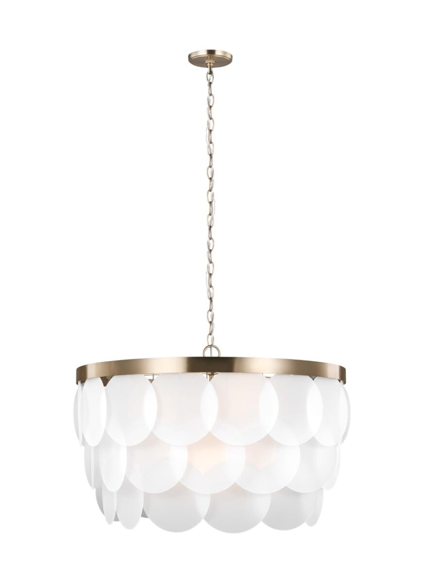 Sea Gull Mellita 8-Light Pendant Light in Satin Brass