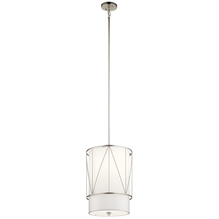 Kichler Lighting Birkleigh 12" Pendant Light in Satin Nickel Kichler Lighting Birkleigh 12" Pendant Light in Satin Nickel