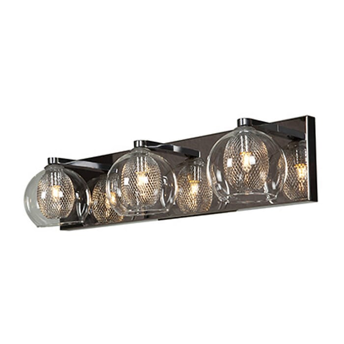 Access Aeria 3-Light 5" Bathroom Vanity Light in Chrome Access Aeria 3-Light 5" Bathroom Vanity Light in Chrome