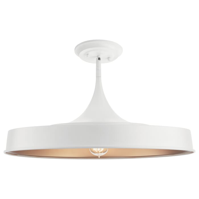 Elias 1-Light Convertible Convertible Pendant/Semi-Flush Mount in White Elias 1-Light Convertible Convertible Pendant/Semi-Flush Mount in White