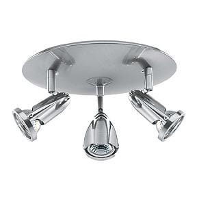 Access Cobra 3-Light Track Lighting in Brushed Steel