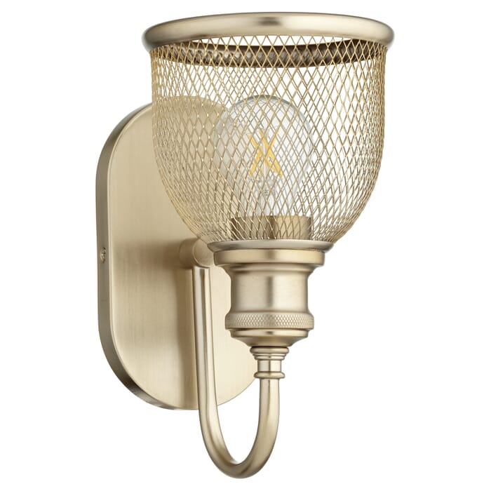 Quorum Omni 11" Wall Sconce in Aged Brass Quorum Omni 11" Wall Sconce in Aged Brass
