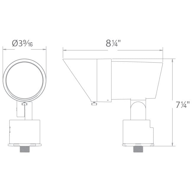 WAC LED 120V Large Accent Light Adjustable Beam and Output 4000K in Bronze on Brass