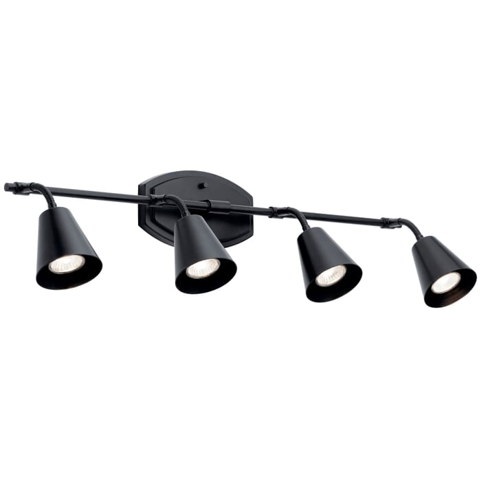 Kichler Lighting Sylvia 4-Light Rail Light in Black Kichler Lighting Sylvia 4-Light Rail Light in Black