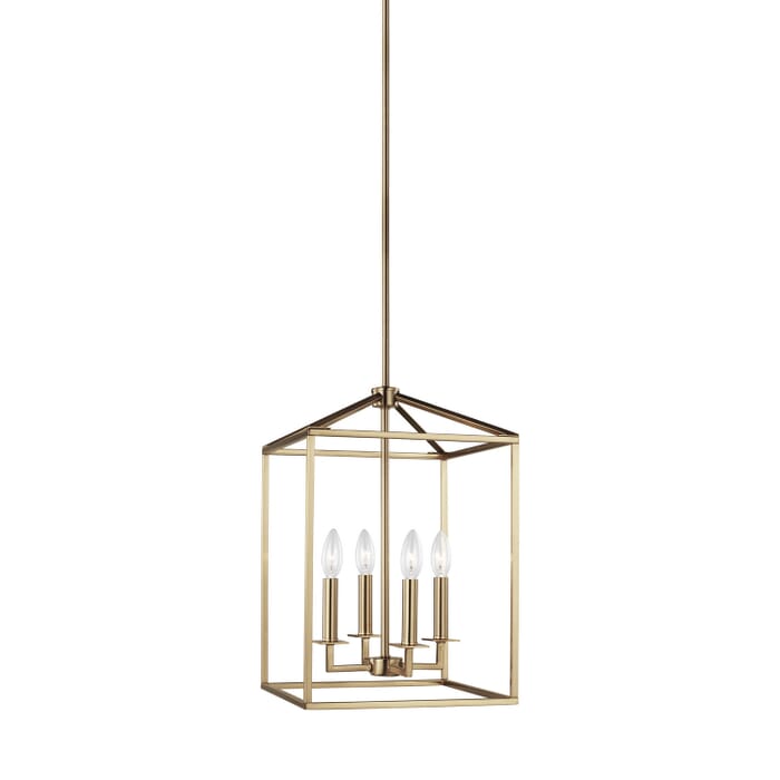 Perryton 4-Light Hall or Foyer in Satin Brass Perryton 4-Light Hall or Foyer in Satin Brass