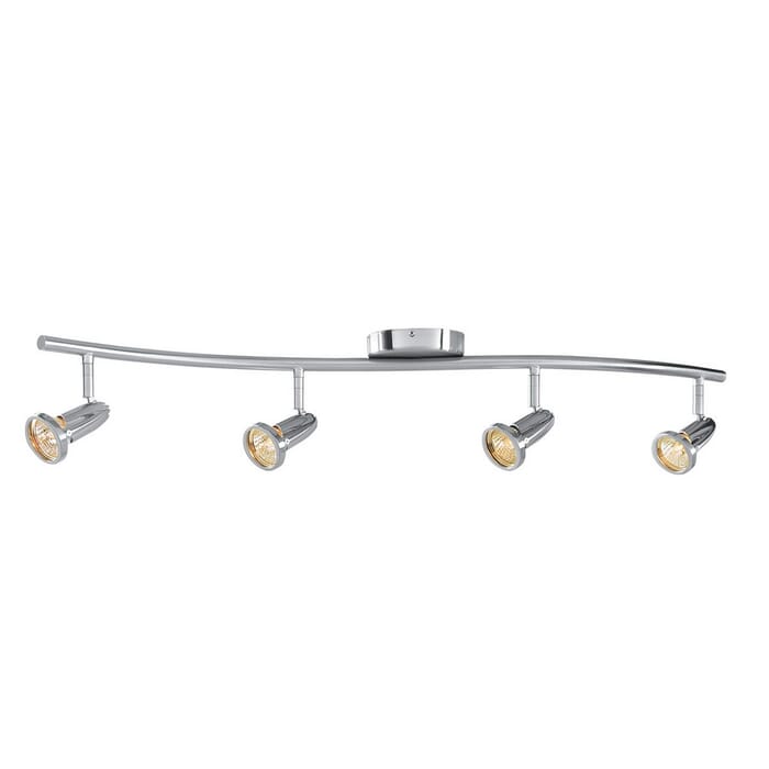 Access Lighting Cobra 4-Light Ceiling Spot-Light Bar in Brushed Steel Access Lighting Cobra 4-Light Ceiling Spot-Light Bar in Brushed Steel