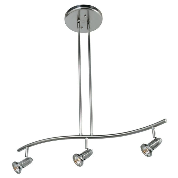 Access Lighting Cobra 3-Light Spot-Light Pendant in Brushed Steel Access Lighting Cobra 3-Light Spot-Light Pendant in Brushed Steel